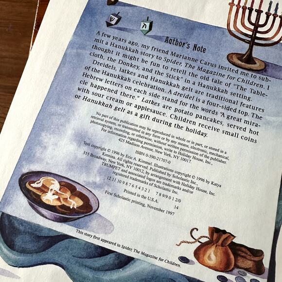 Vintage 1997 The Magic Dreidels A Hanukkah Story Jewish Paperback Book - Picture 2 of 8